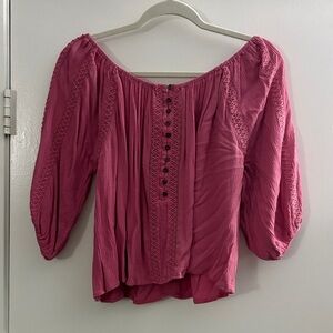 Forever 21 Mauve Blouse with Button Detail
